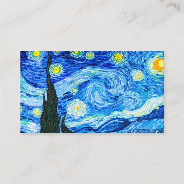 Van Gogh Starry Night Enclosure Card (Front)