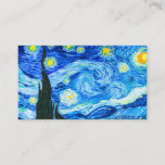 Van Gogh Starry Night Enclosure Card<br><div class="desc">Enclosure Card featuring Vincent van Gogh’s oil painting The Starry Night (1889). Inspired by his stay at an asylum,  the art depicts a village underneath a night sky of blue and yellow moon and stars. A great gift for fans of Post-Impressionism and Dutch art.</div>