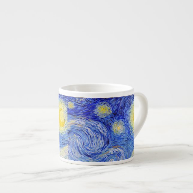 Van Gogh , "Starry Night" Espresso Cup (Front Right)