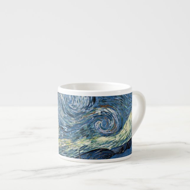 Van Gogh Starry Night Espresso Cup (Front Right)