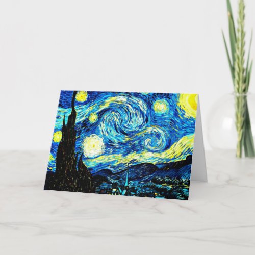 Van Gogh _ Starry Night famous painting Card