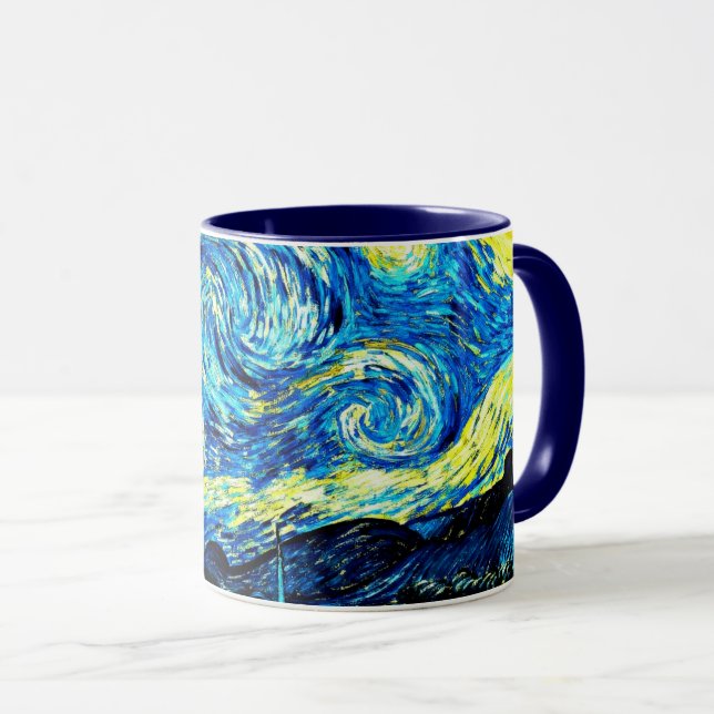 Van Gogh - Starry Night, famous painting Mug (Front Right)
