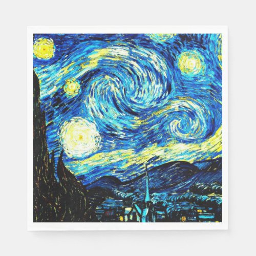 Van Gogh _ Starry Night famous painting Napkins