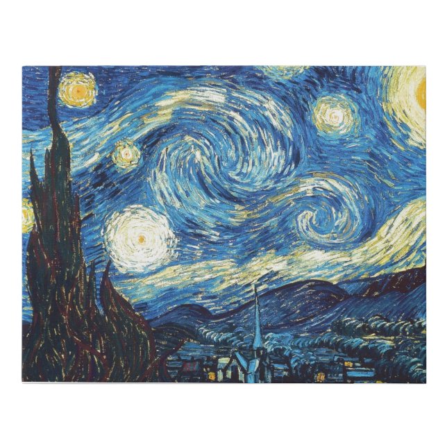 Van Gogh Starry Night Faux Canvas Print (Front)