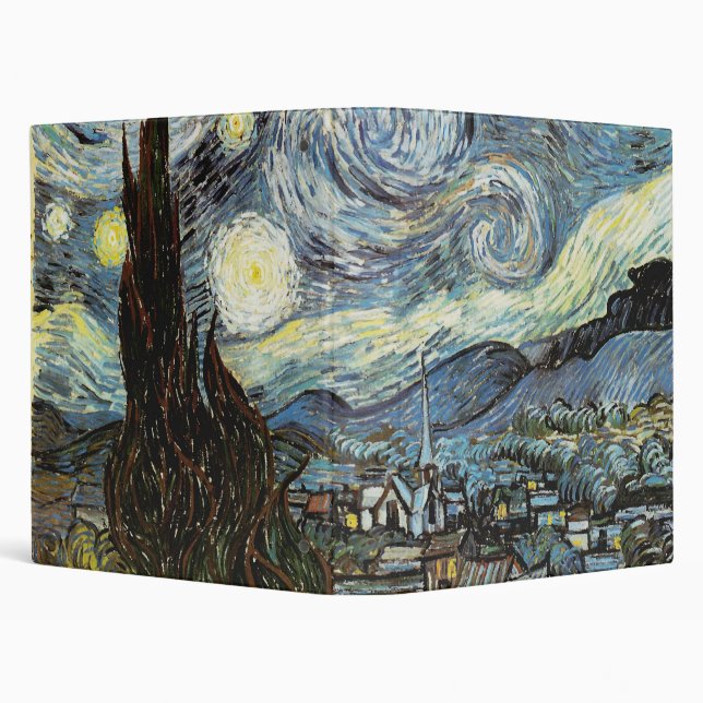 Van Gogh Starry Night Fine Art Binder (Background)