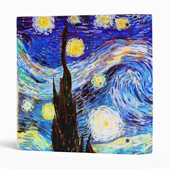 Van Gogh Starry Night Fine Art Binder (Back/Spine)
