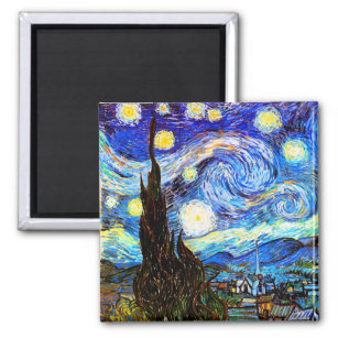 Van Gogh Starry Night Fine Art Magnet