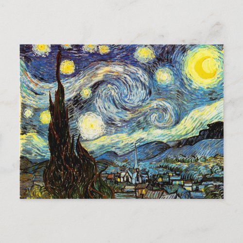 Van Gogh Starry Night Fine Art Postcard