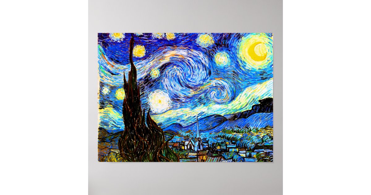 Paint By Numbers: The Starry Night Poster, Zazzle