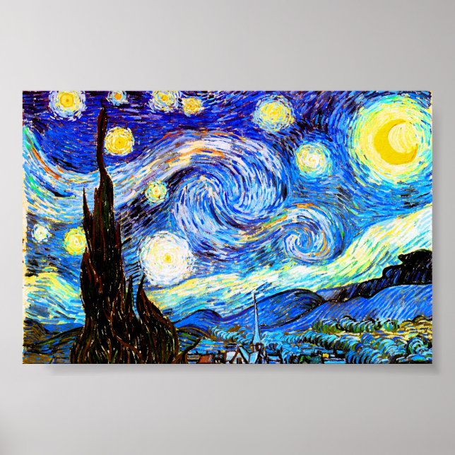 Van Gogh Starry Night Fine Art Poster (Front)