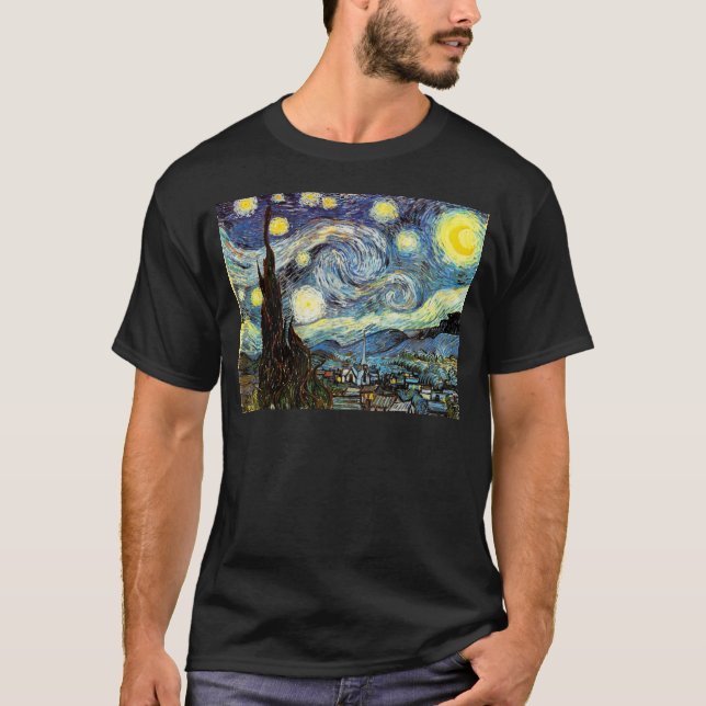 Van Gogh Starry Night Fine Art T-Shirt (Front)