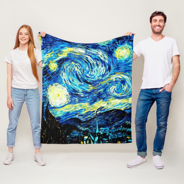 Van Gogh - Starry Night Fleece Blanket (In Situ)