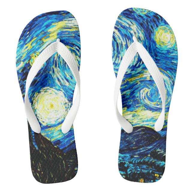 Van Gogh - Starry Night Flip Flops (Footbed)