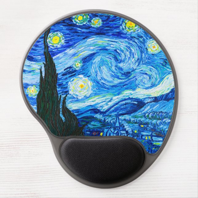 Van Gogh Starry Night Gel Mouse Pad (Front)