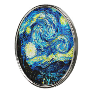 Van Gogh - Starry Night Golf Ball Marker
