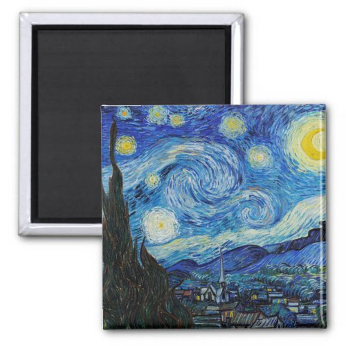 Van Gogh Starry Night Impressionism vintage art Magnet