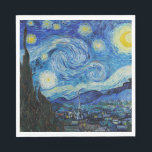 Van Gogh Starry Night. Impressionism vintage art Napkins<br><div class="desc">Van Gogh "The Starry Night" napkin.</div>