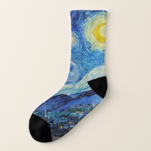Van Gogh Starry Night Impressionism vintage art Socks