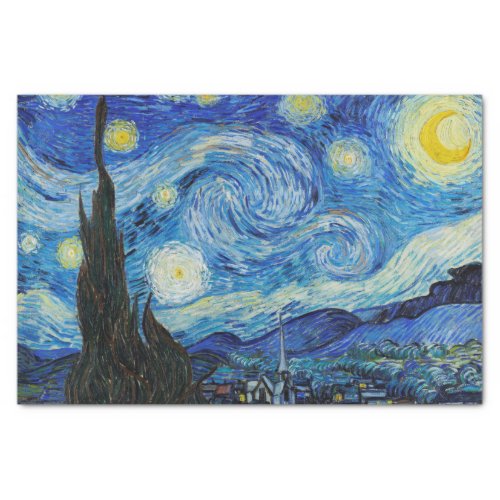 Van Gogh Starry Night Impressionism vintage art Tissue Paper