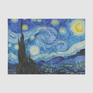 Van Gogh Starry Night. Impressionism vintage art Tissue Paper