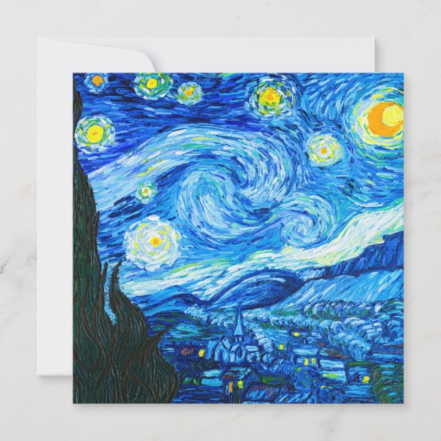 Van Gogh Starry Night Invitation (Front)