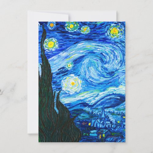 Van Gogh Starry Night Invitation