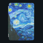 Van Gogh Starry Night iPad Mini Cover<br><div class="desc">iPad Mini Cover featuring Vincent van Gogh’s oil painting The Starry Night (1889). Inspired by his stay at an asylum,  the art depicts a village underneath a night sky of blue and yellow moon and stars. A great gift for fans of Post-Impressionism and Dutch art.</div>