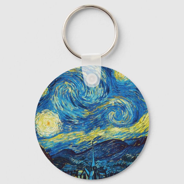 Van Gogh Starry Night Key Chain (Front)