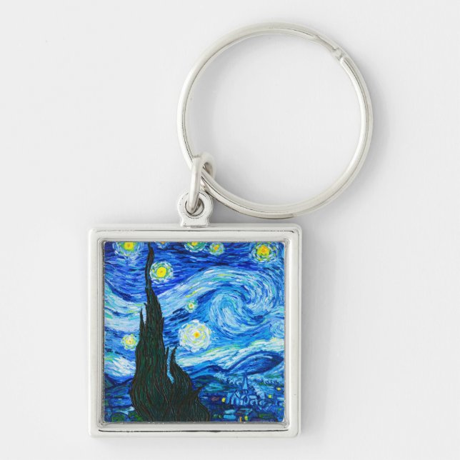 Van Gogh Starry Night Keychain (Front)