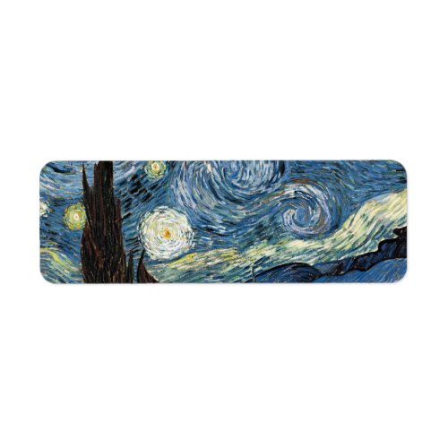 Van Gogh Starry Night Label