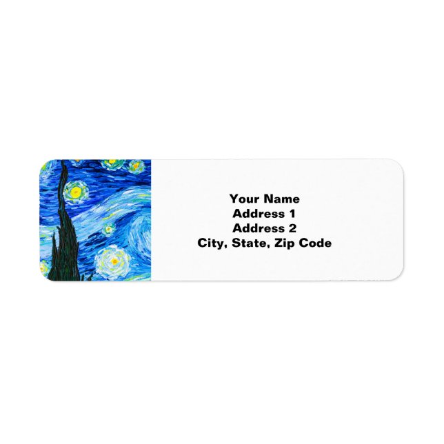 Van Gogh Starry Night Label (Front)