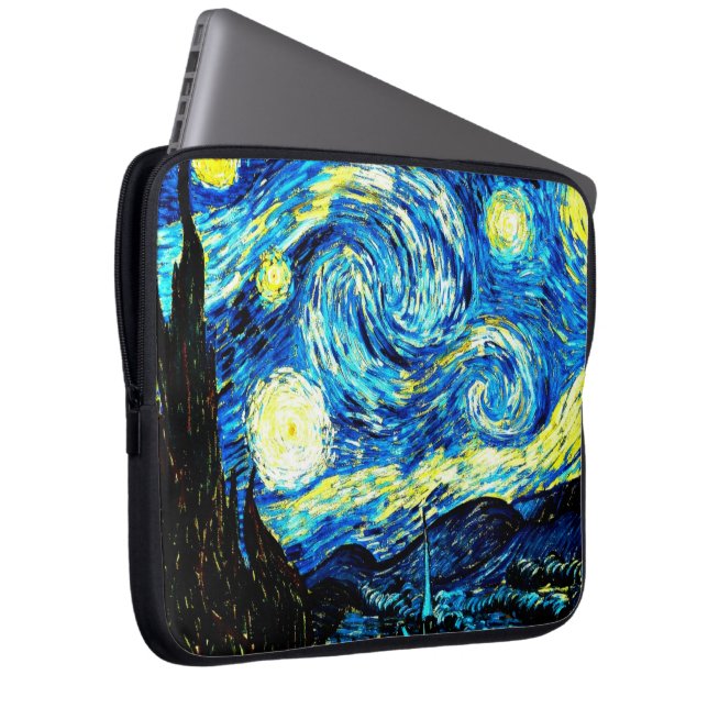 Van Gogh - Starry Night Laptop Sleeve (Front Right)
