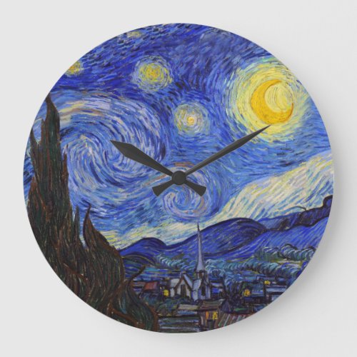 van Gogh  Starry Night Large Clock