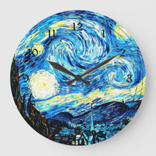 Van Gogh _ Starry Night Large Clock