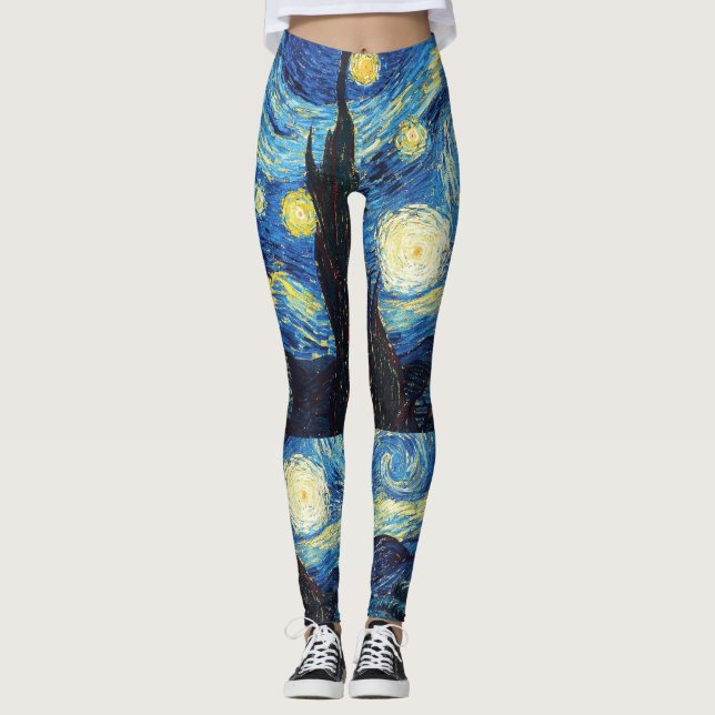 Van Gogh Starry Night Leggings (Front)