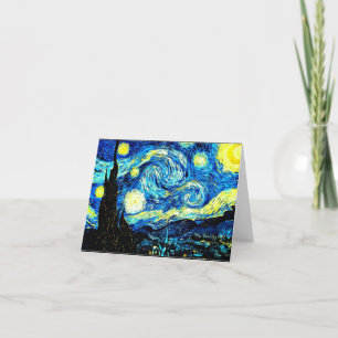 Van Gogh - Starry Night Letterpress Thank You Card