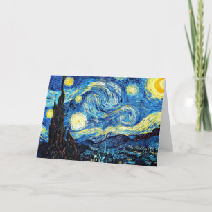Van Gogh - Starry Night Letterpress Thank You Card