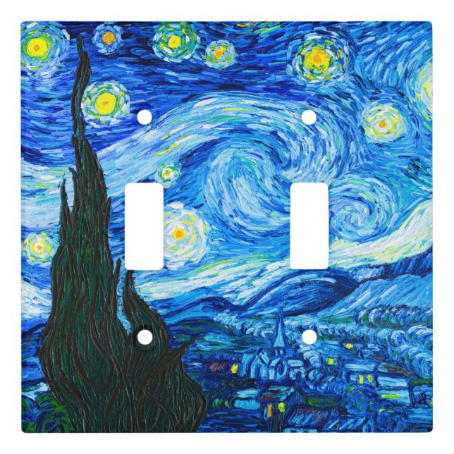 Van Gogh Starry Night Light Switch Cover (Front)