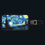 Van Gogh - Starry Night Luggage Tag<br><div class="desc">Vincent van Gogh painting,  Starry Night,  luggage tag.</div>