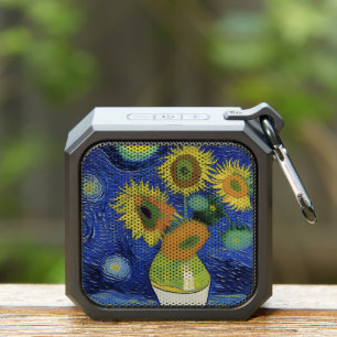 Van Gogh Starry Night Meets Sunflowers Bluetooth Speaker