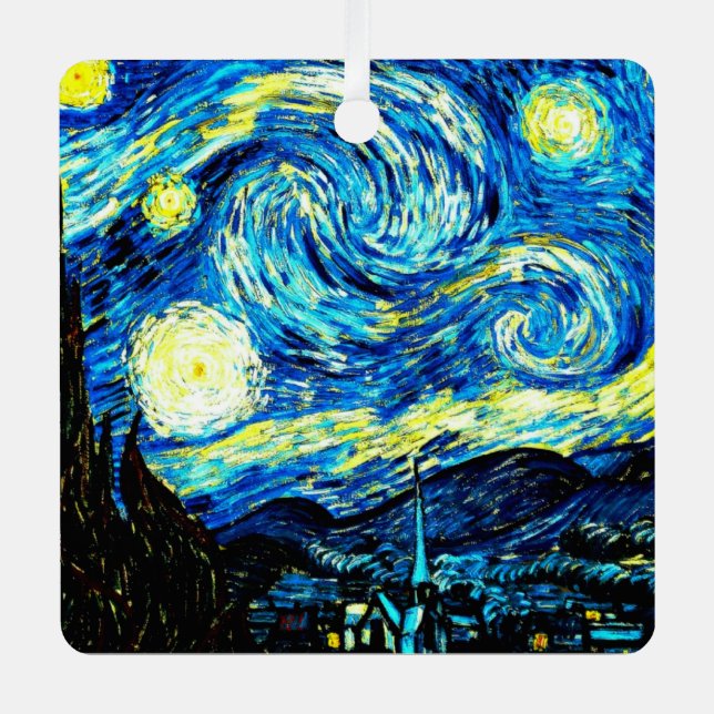 Van Gogh - Starry Night Metal Ornament (Front)