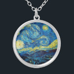 Van Gogh Starry Night Necklace<br><div class="desc">Van Gogh Starry Night necklace. Van Gogh’s most famous painting, Starry Night depicts the view from the artist’s bedroom window at the asylum in Saint Remy de Provence. A beautiful night sky punctuated by yellow stars pulsing above the village church below, Starry Night is a great gift for fans of...</div>