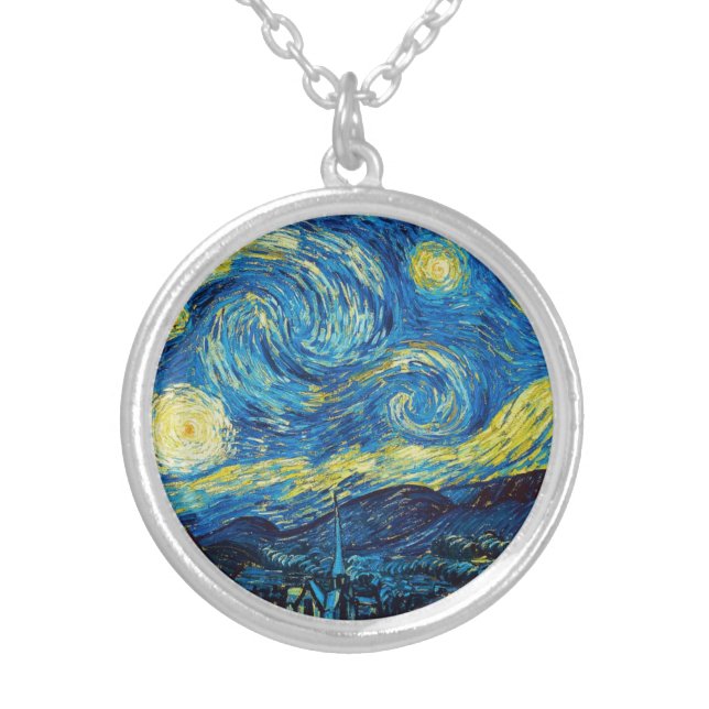 Van Gogh Starry Night Necklace (Front)