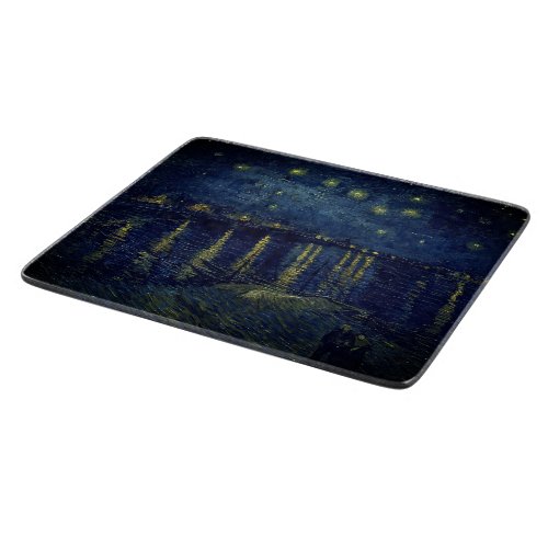 Van Gogh Starry Night on Rhone Glass Cutting Board