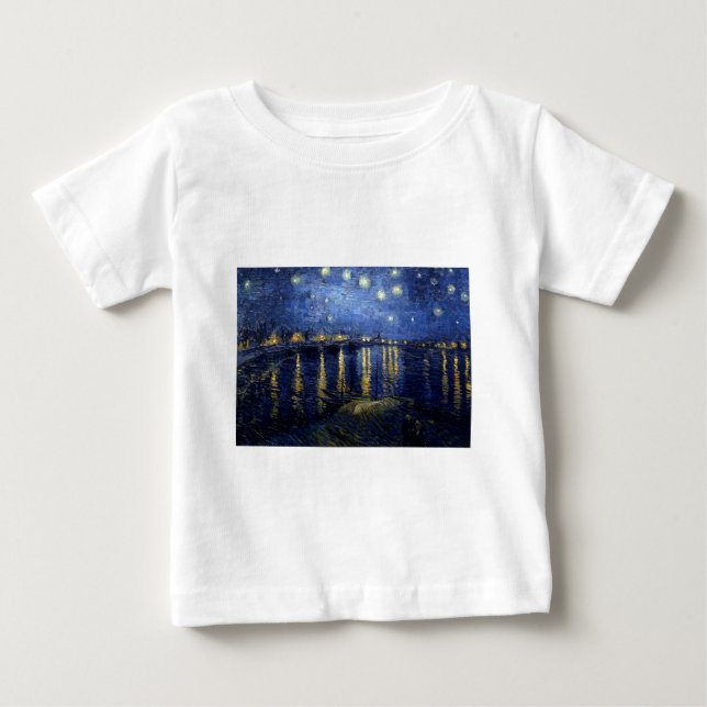 Van Gogh Starry Night Over Rhone Baby T-Shirt (Front)