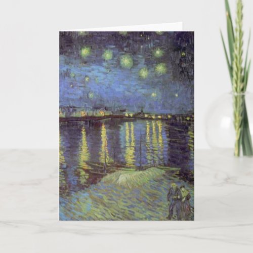 Van Gogh Starry Night Over Rhone Card