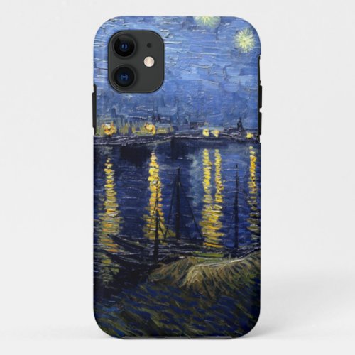 Van Gogh Starry Night Over Rhone iPhone 11 Case