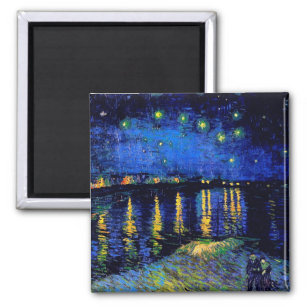 Van Gogh Starry Night Over Rhone  (F474) Fine Art Magnet