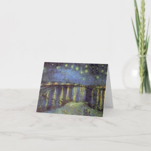 Van Gogh Starry Night Over Rhone Holiday Card