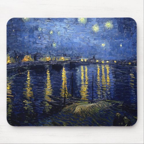 Van Gogh Starry Night Over Rhone Mouse Pad